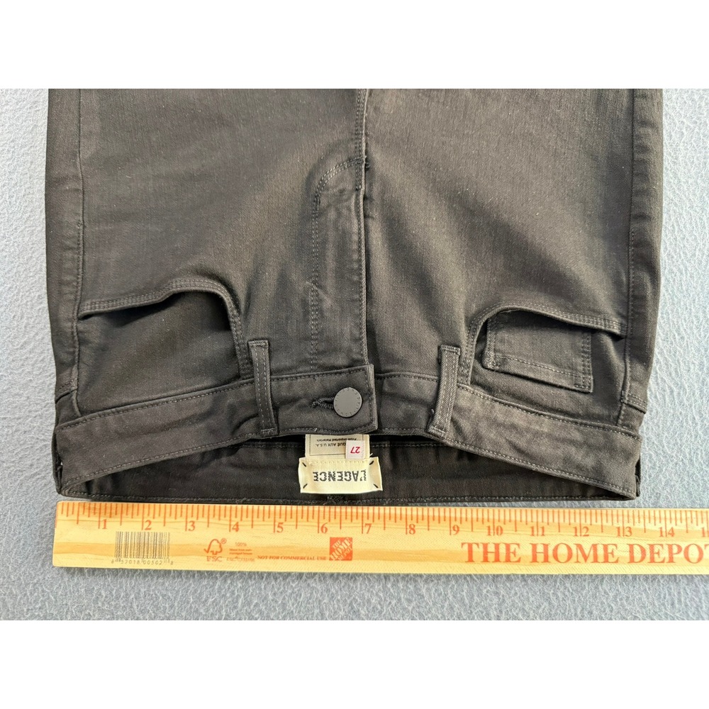 L'AGENCE Margot High Rise Skinny Crop Jeans Black Size 27 - Picture 6 of 6